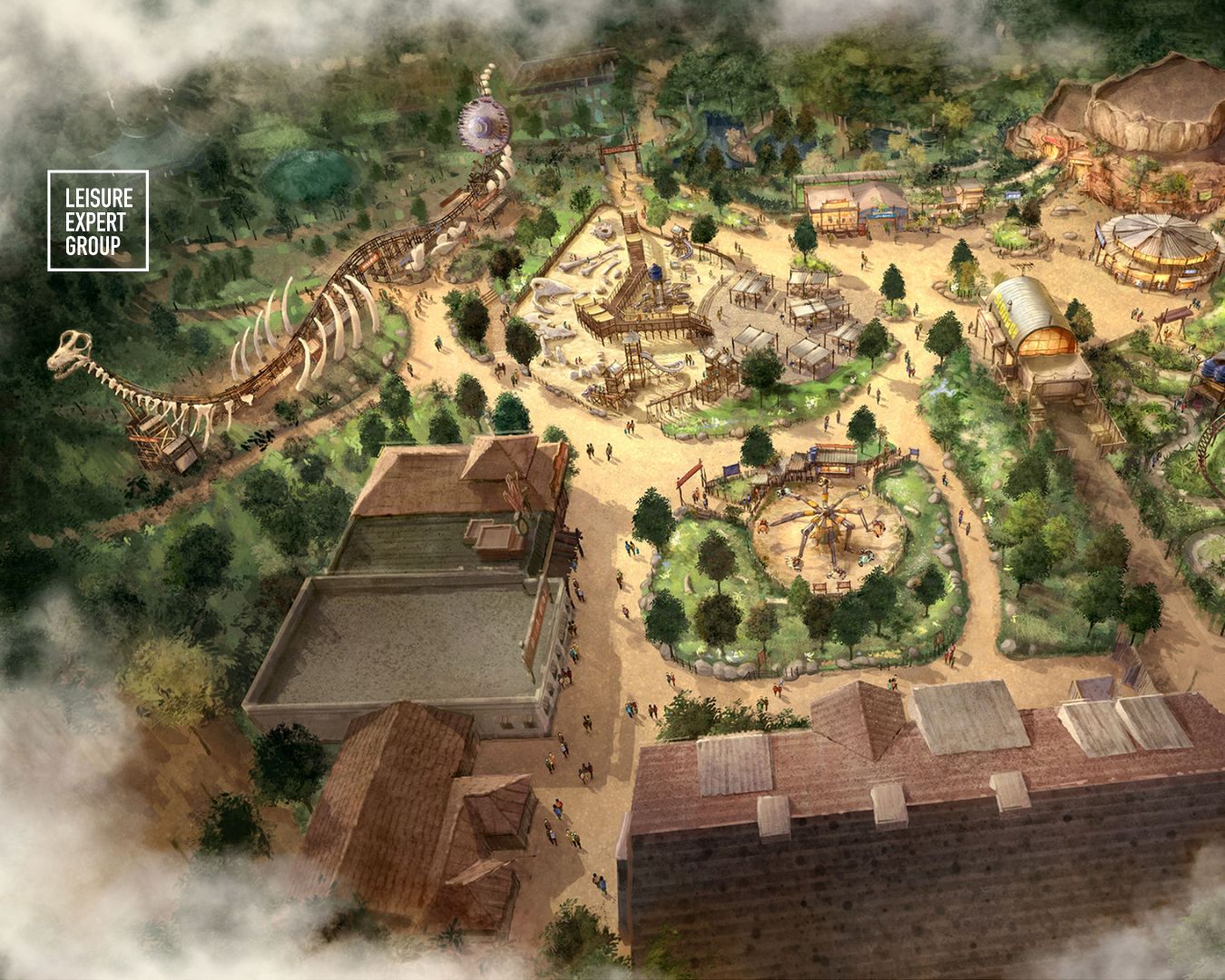 Strefa tematyczna Dinosaurland w Djurs Sommerland robi wrażenie